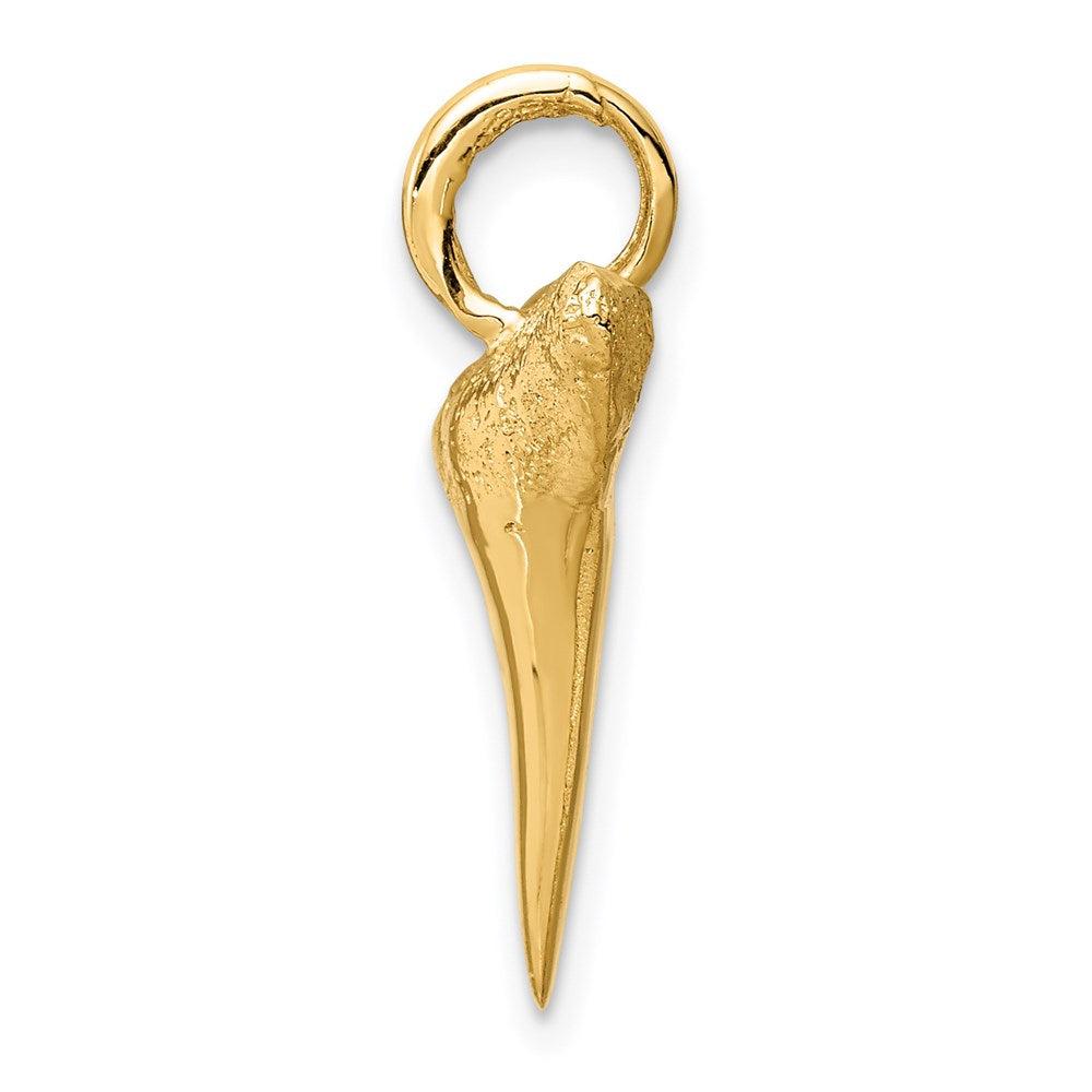 Diamond2Deal 14k Yellow Gold Shark Tooth Pendant