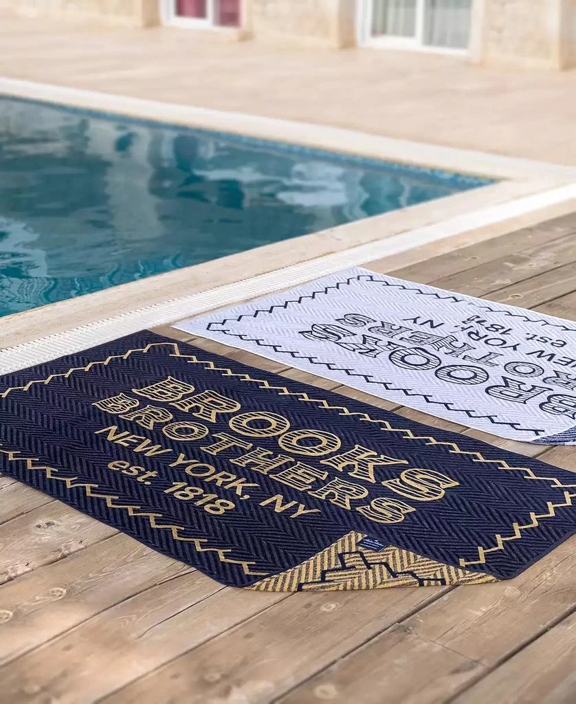 Brooks Brothers BB Logo Turkish Cotton Beach Towel, 40" x 71" 3