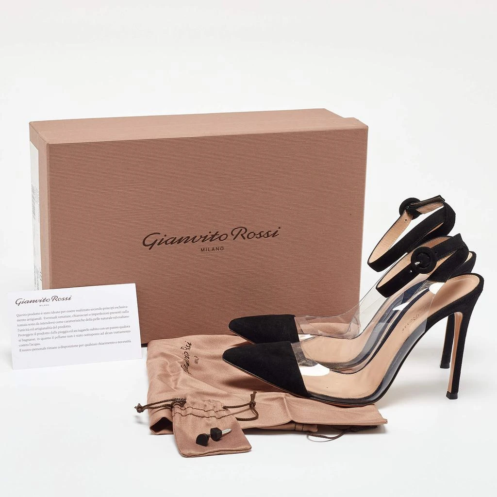 Gianvito Rossi Gianvito Rossi Black PVC and Suede D'orsay Pumps Size 38 9