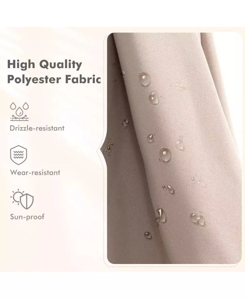 Mondawe 9.5 Feet Square Patio Cantilever Umbrella with 360Â° Rotation 8