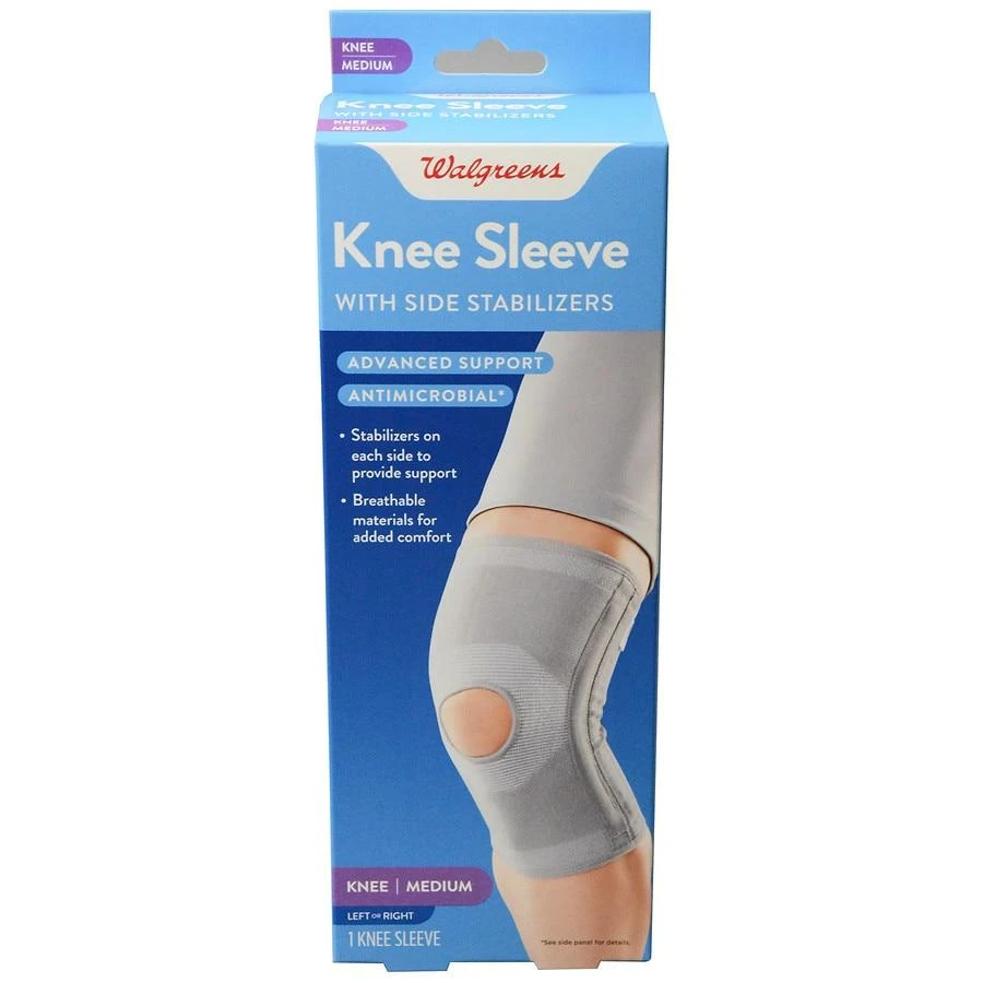 Walgreens Knee Sleeve With Side Stabilizers Medium