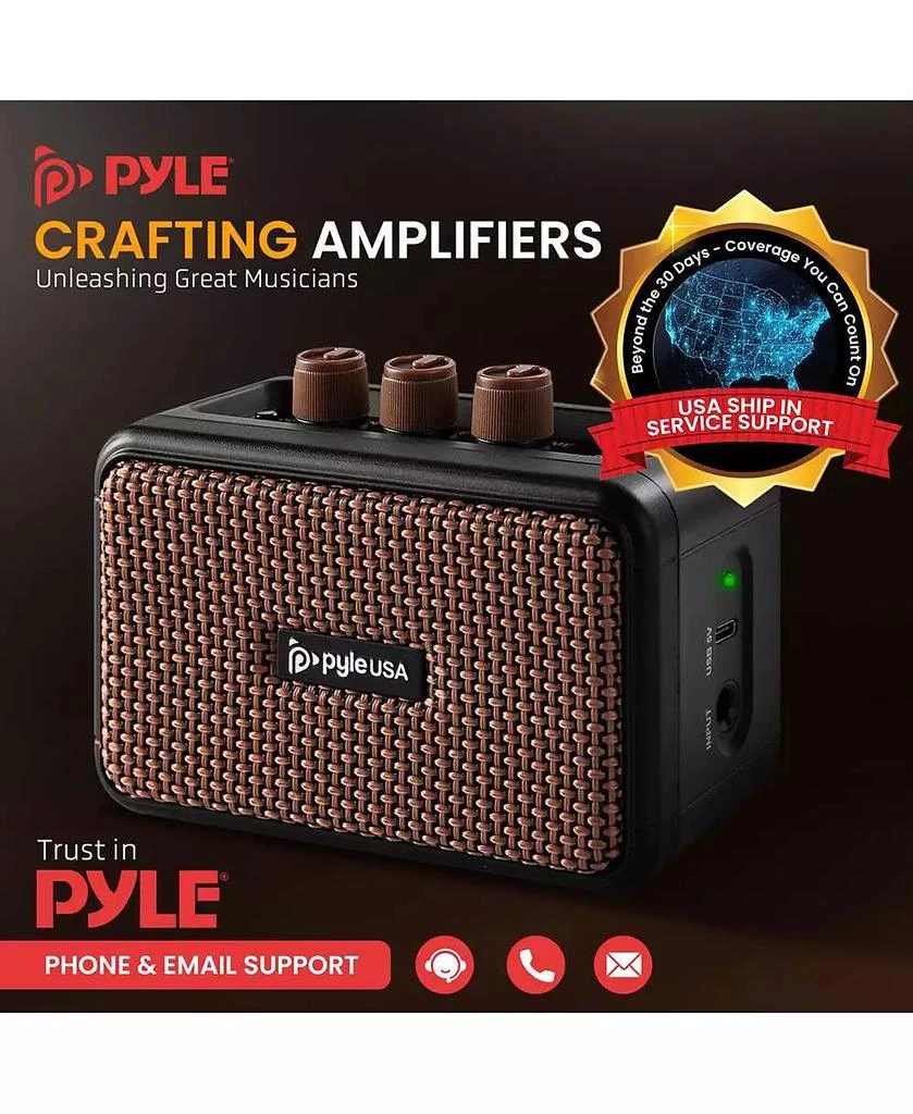 Pyle 5W Portable Mini Electric Guitar Amplifier for Desktop Practice 7