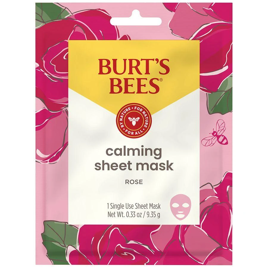 Burt
s Bees Rose Calming Single-Use Sheet Facial Mask Rose 3