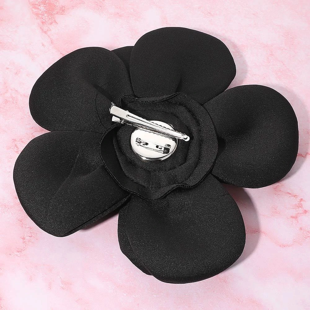 FASHNZFAB Bold Fabric Flower Statement Hair Clip Pin Brooch 3