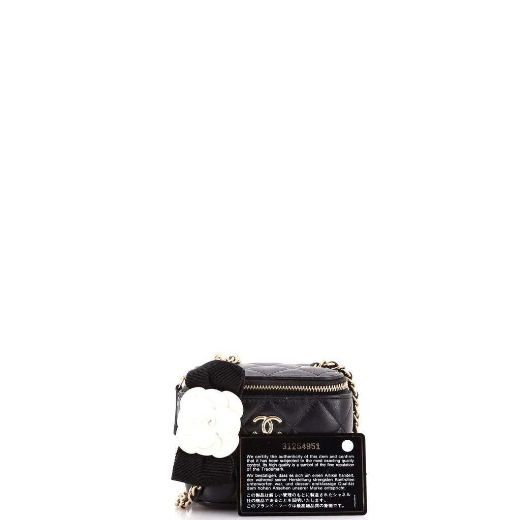 Chanel Camellia Bow Vanity Case with Chain Quilted Lambskin Mini 2