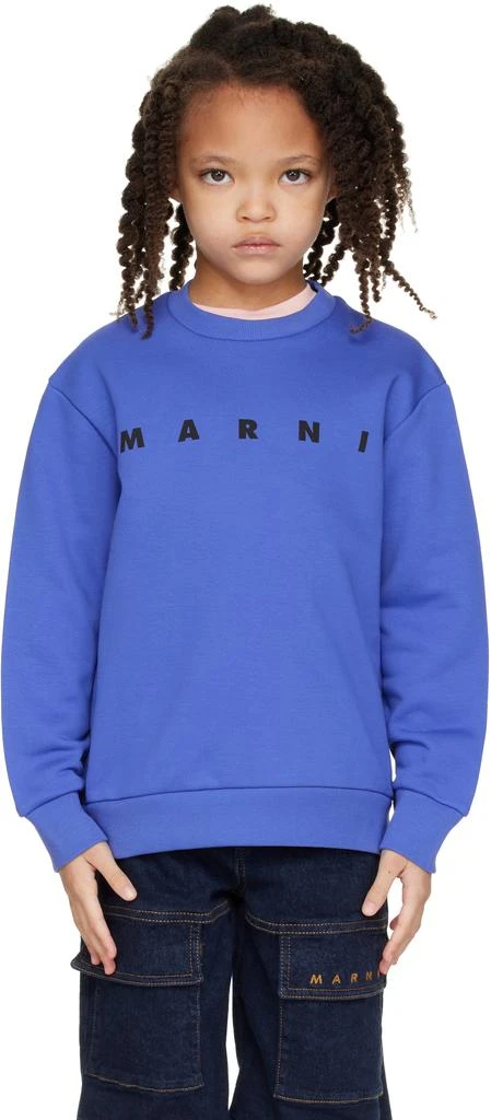 Marni Kids Blue Cotton Sweatshirt