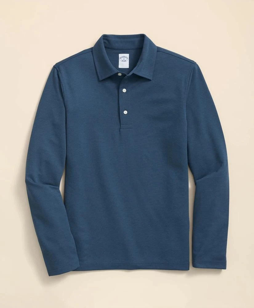 Brooks Brothers Spread Collar Long-Sleeve Polo Shirt
