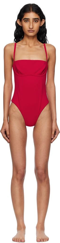 Haight Red Crepe Tamis Swimsuit 1