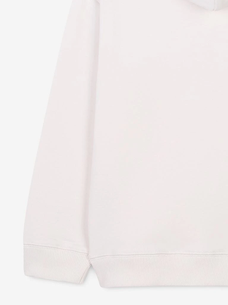 Lanvin Girls Embroidered Logo Hoodie in Ivory 4