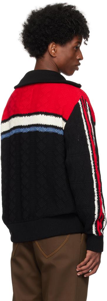 Shop Black Knitting Track Jacket on Sale at BeyondStyle Shop Black Knitting Track Jacket on Sale at BeyondStyle