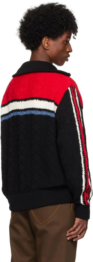 RICE NINE TEN Black Knitting Track Jacket 3