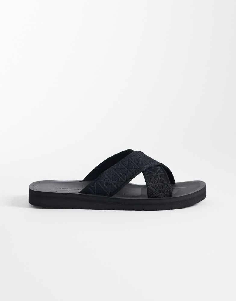 Calvin Klein Calvin Klein essential cross sandals in black