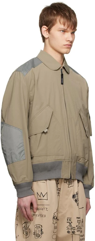 Junya Watanabe Beige Karrimor Edition Paneled Bomber Jacket 2