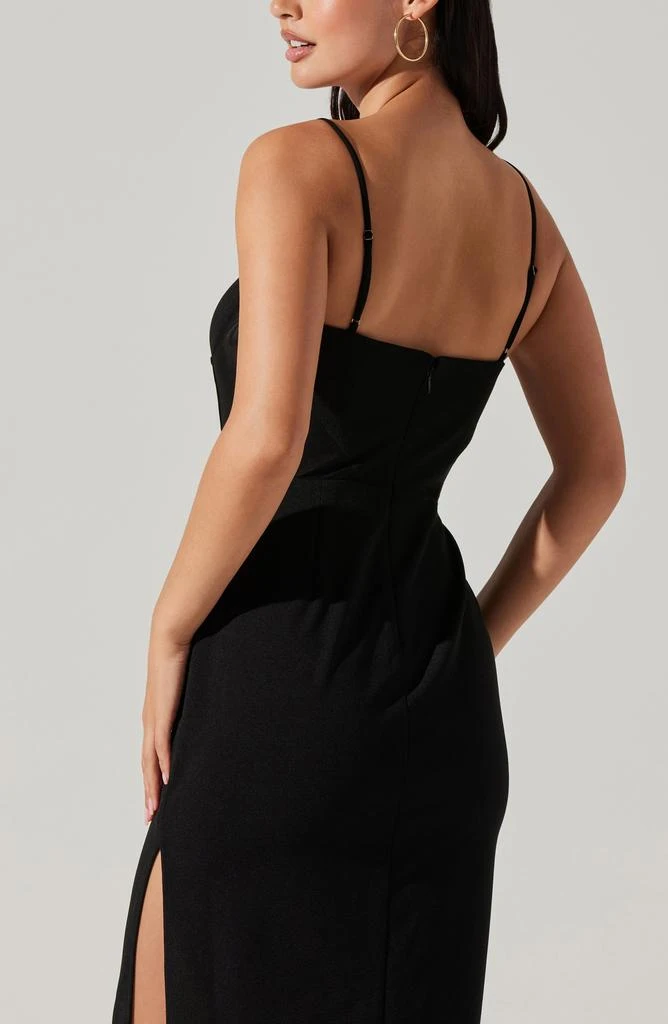 ASTR Contrast Mesh Bustier Midi Dress 5
