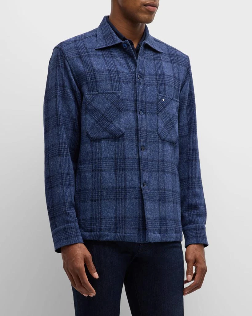 Stefano Ricci Men's Wool Plaid Overshirt 2