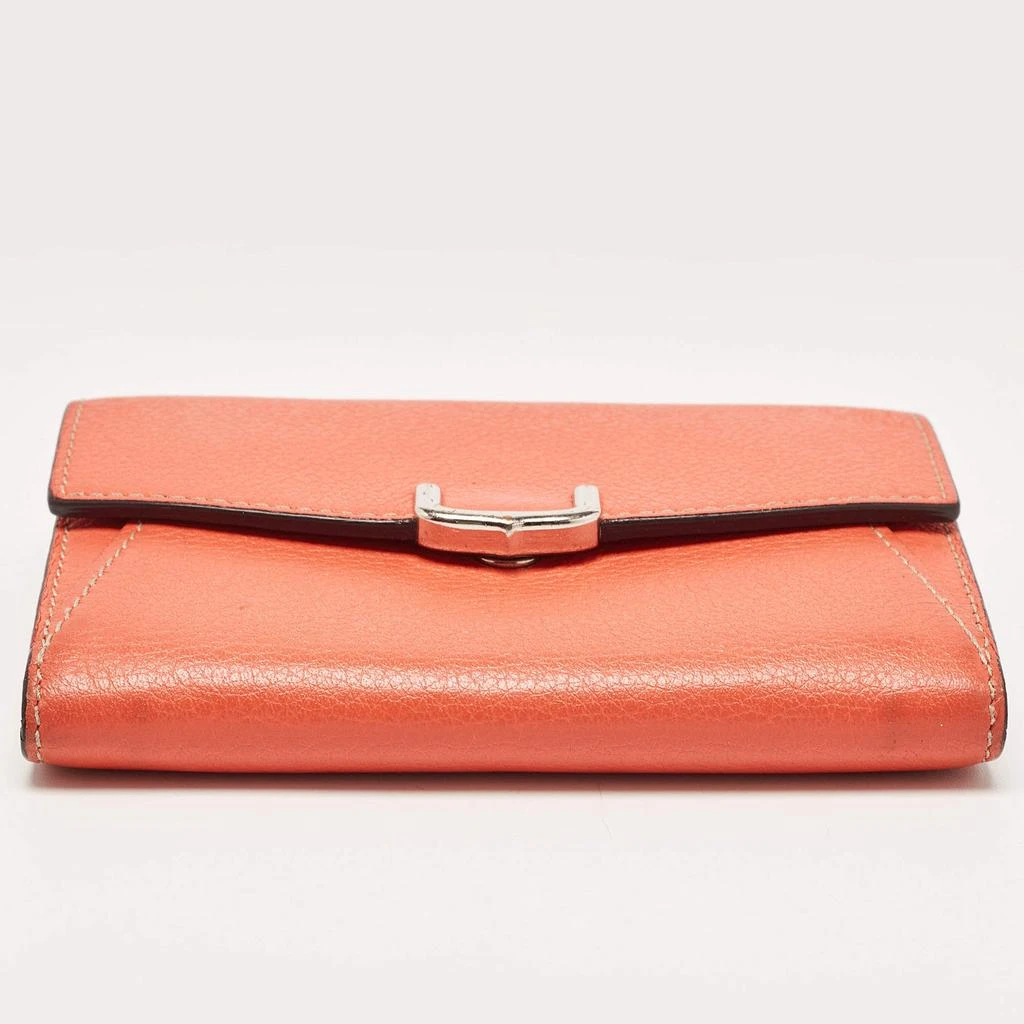 Cartier Cartier Coral Orange Leather C De Cartier Wallet 7