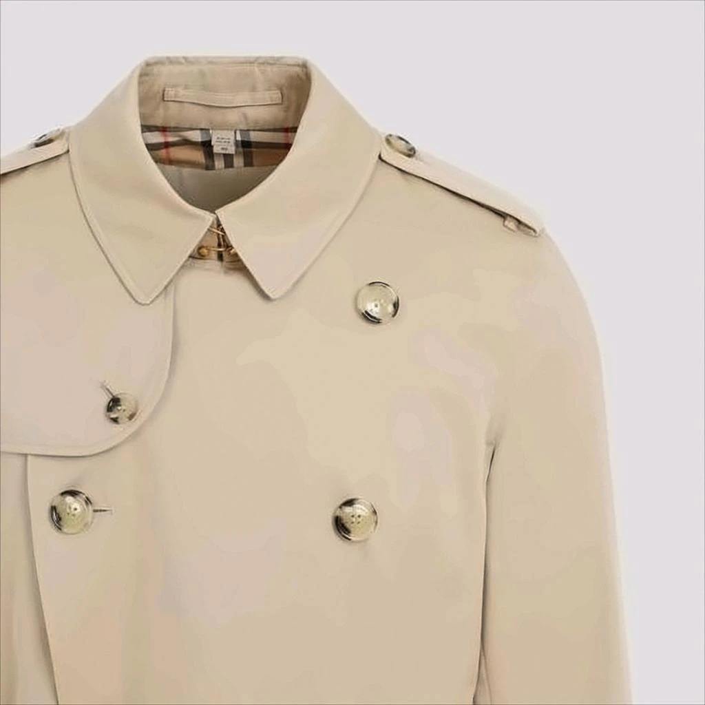 Burberry Double-Breasted Cotton Trench Coat 4