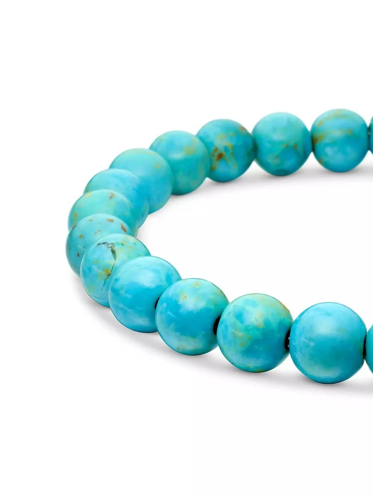 David Yurman Spiritual Bead Turquoise & Sterling Silver Bracelet 6