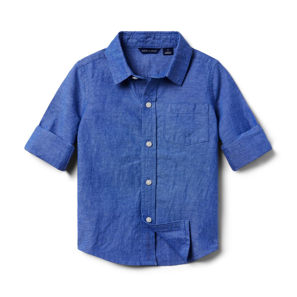 Janie and Jack Chambray Roll Up Top (Toddler/Little Kids/Big Kids)