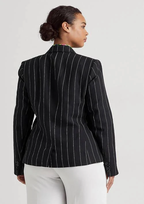 Ralph Lauren Ralph Lauren Plus Size Pinstripe Linen Blazer 2