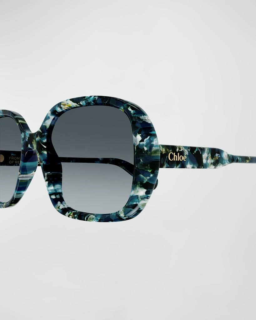 Chloé Patterned Acetate Square Sunglasses - Accessories  display picture 3