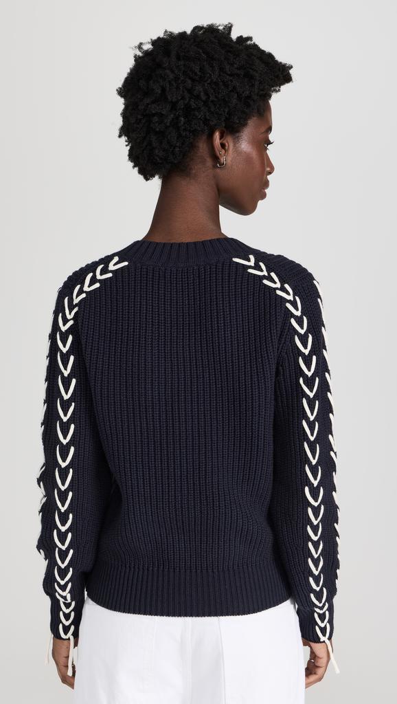 Scotch  Soda Laced Up Sleeve Pullover