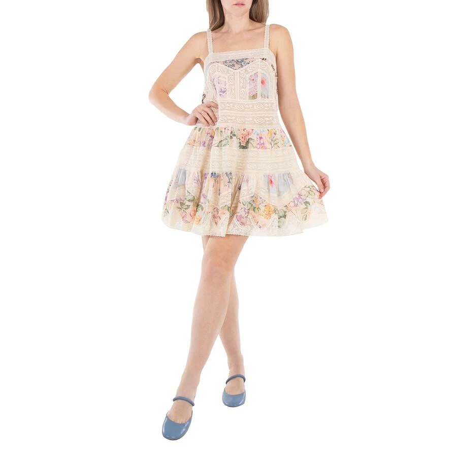 Zimmermann Lace-Trim Square Neck Minidress