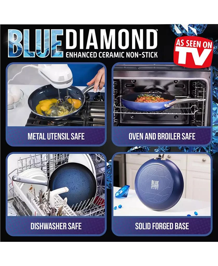 Blue Diamond Diamond-Infused Ceramic 11" Nonstick Square Griddle 3