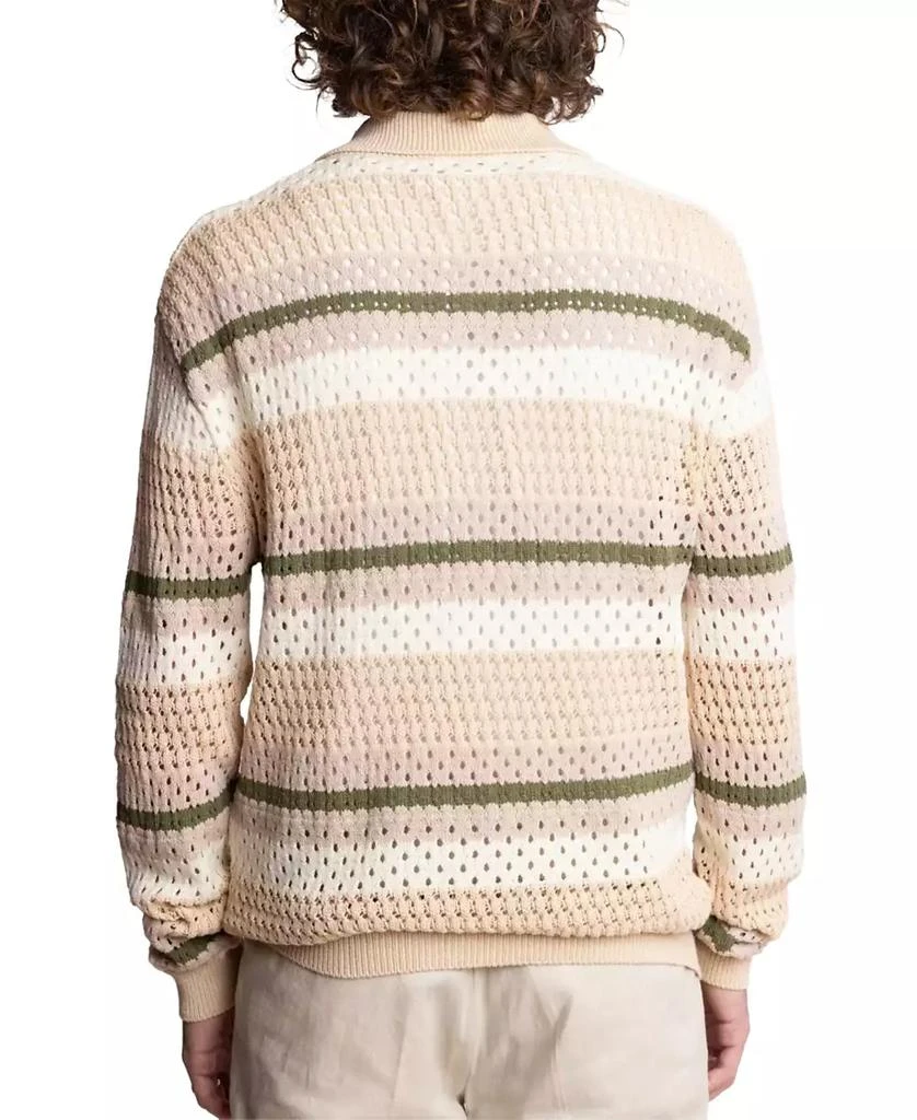 Paisley & Gray Men's Slim Fit Long Sleeve Crochet Cardigan Sweater 4