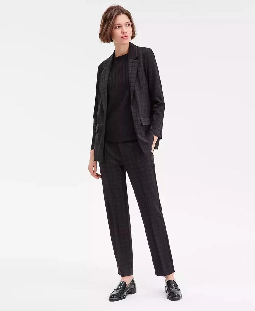 Liverpool Los Angeles Women's Plaid Jacquard Knit Boyfriend Blazer 4