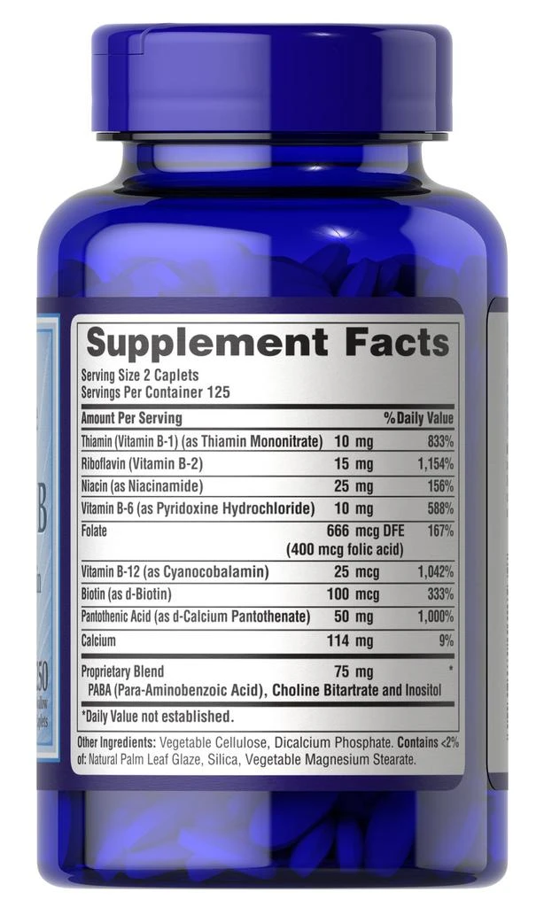 Puritan's Pride Complete B (Vitamin B Complex) 250 Tablets 4
