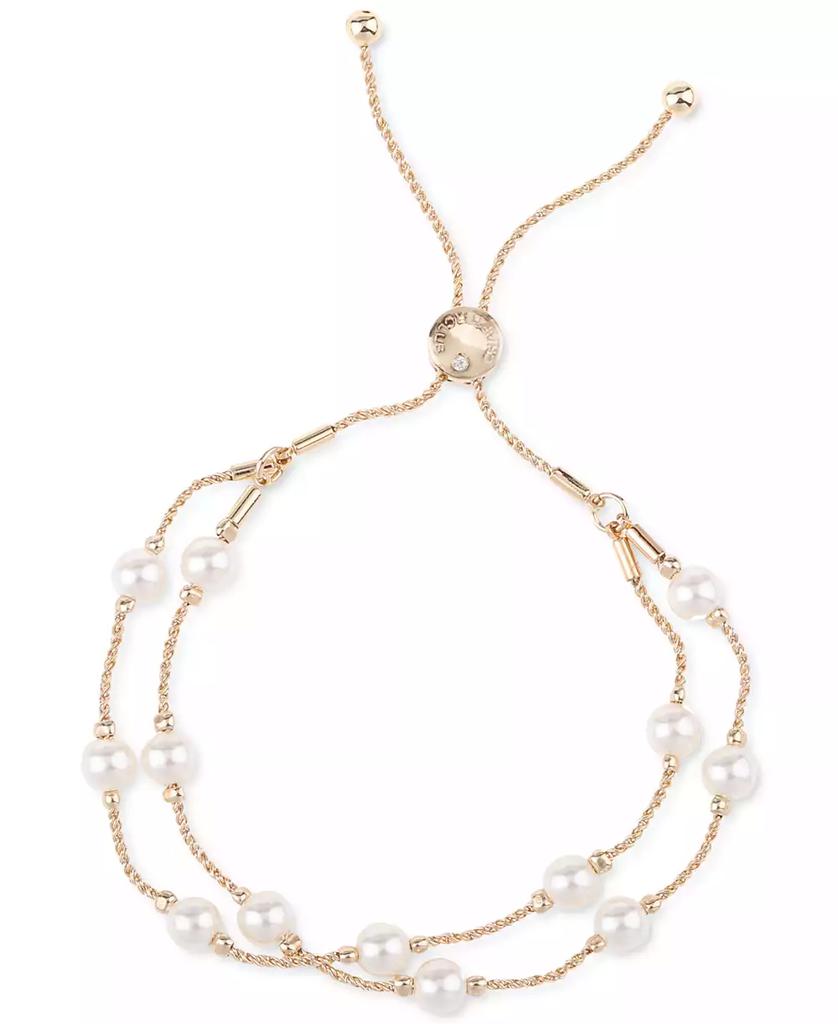 Charter Club Imitation Pearl Double-Row Slider Bracelet, Created for Macy's