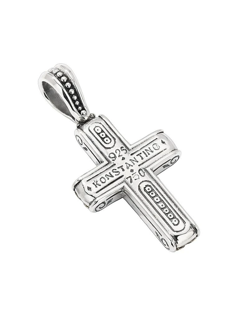 Konstantino Laconia Sterling Silver, 18K Yellow Gold & Onyx Cross Pendant 4