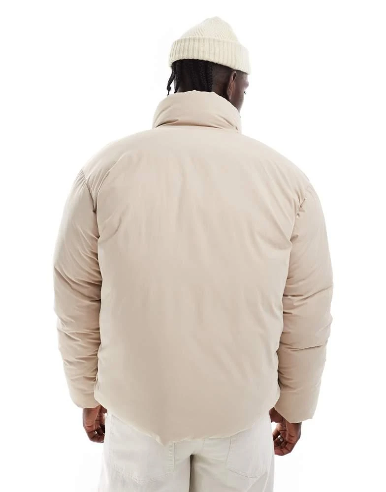 ADPT ADPT cropped puffer jacket in beige 4