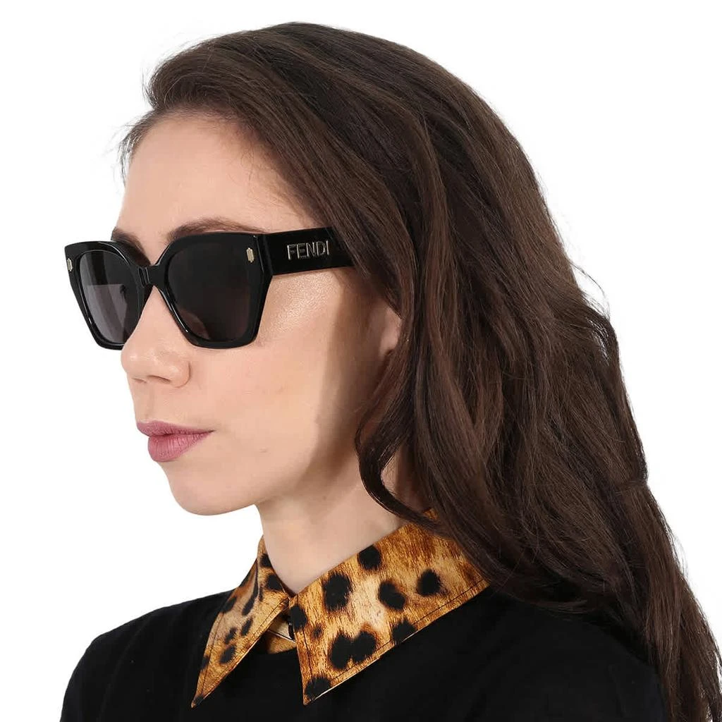 Fendi Smoke Cat Eye Ladies Sunglasses FE40070I 01A 54 2