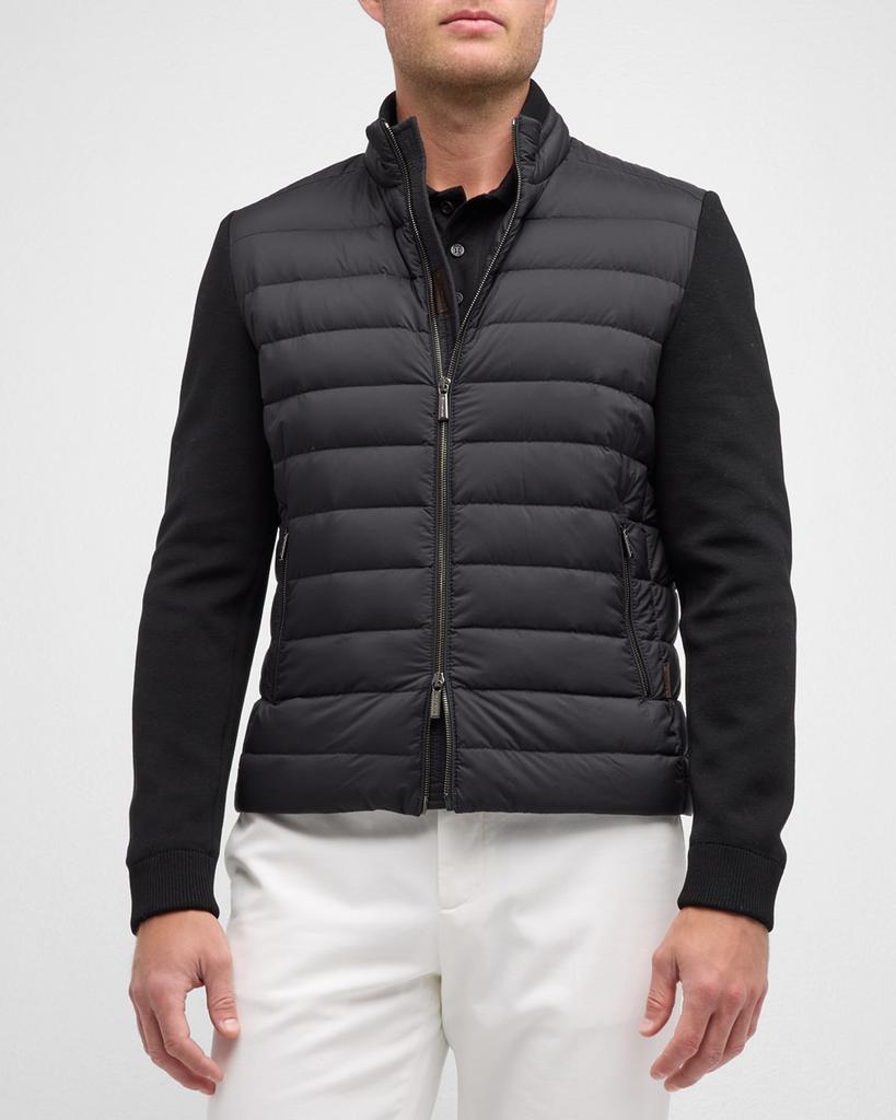 MooRER Men's Hybrid Full-Zip Jacket