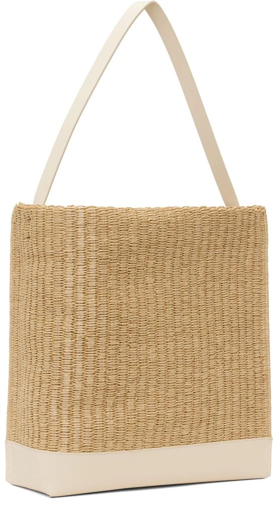 Marni Beige & Off-White Raffia-Effect Museo Medium Tote 3