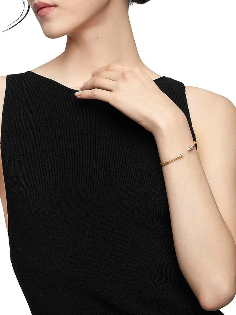 David Yurman Helena End Station Bracelet in 18K Yellow Gold with Diamonds 6