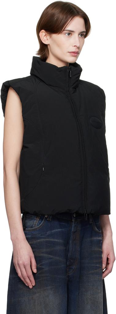 Alexander Wang Black Logo Patch Down Vest