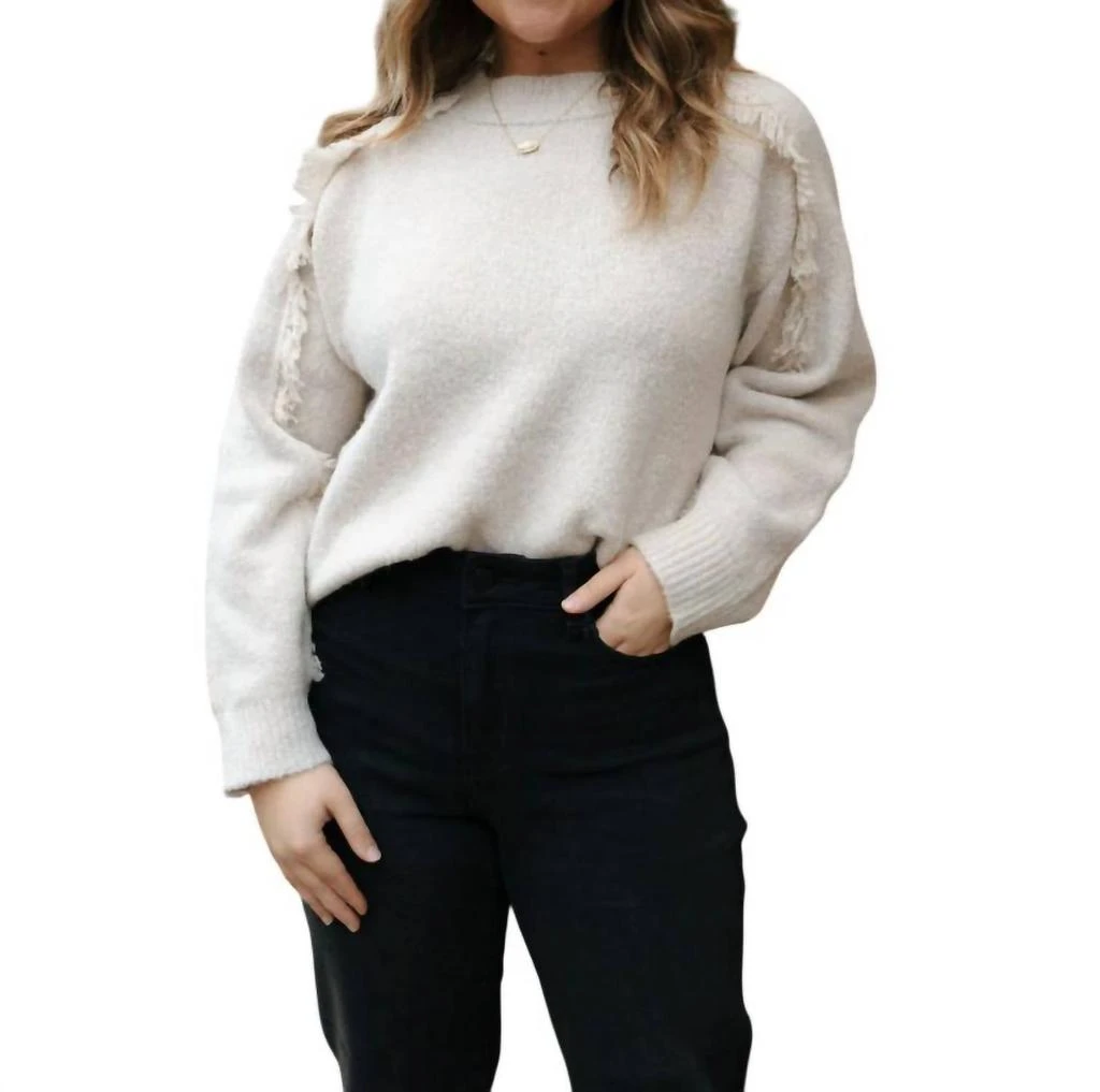 MIOU MUSE Miou Muse - Fringey Sweater 1