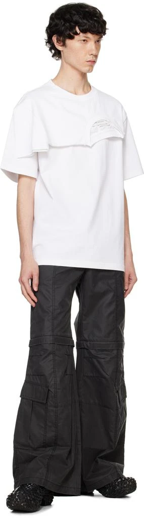 Feng Chen Wang White Double Collar T-Shirt 4