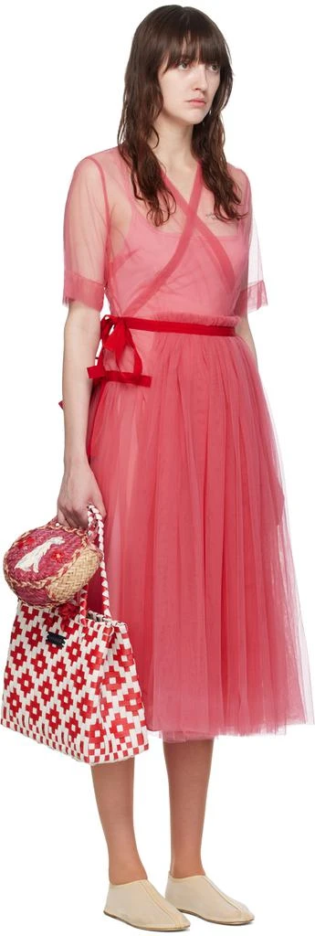 Molly Goddard Pink Layered Midi Dress 2