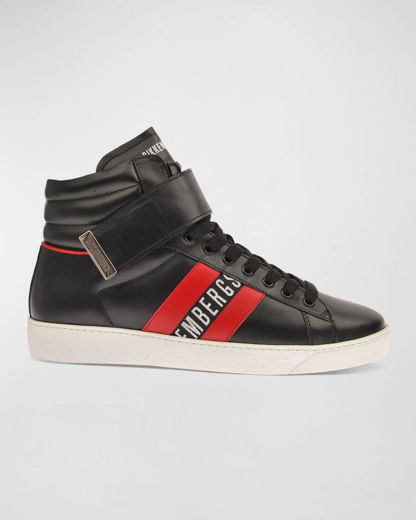 Bikkembergs Men's Logo High-Top Leather Sneakers 1