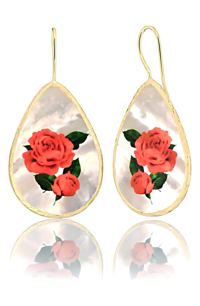 Gabi Rielle Rose Mother of Pearl Drop Earrings