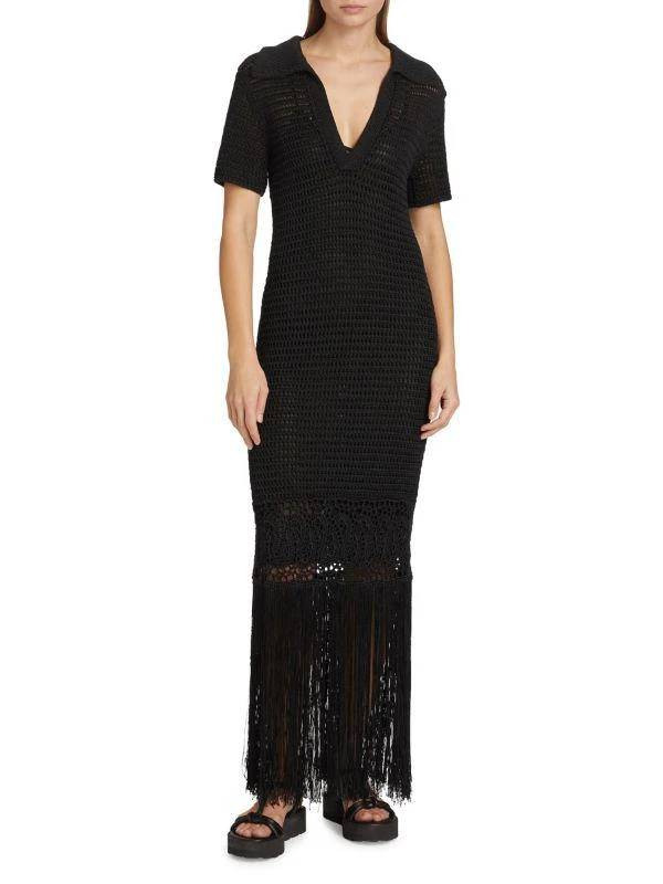 A.L.C. Valerie Crochet Fringe Maxi Dress 1
