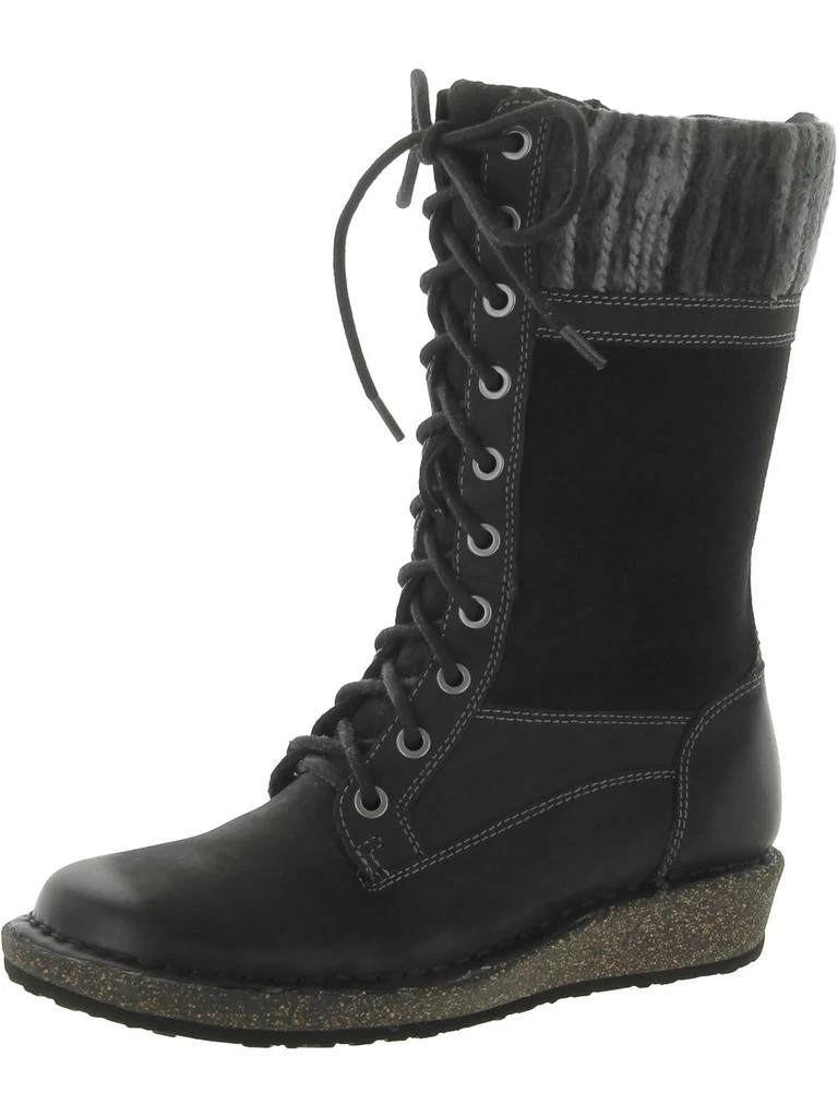 Aetrex Elsa Womens Leather Knit Mid-Calf Boots 1