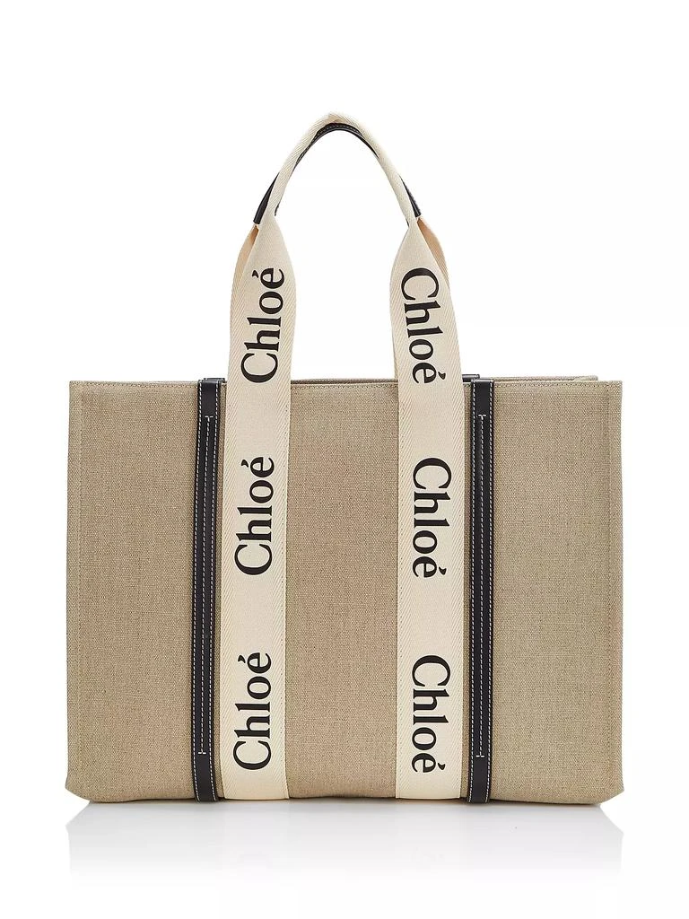 Chloé Large Woody Canvas Tote 1