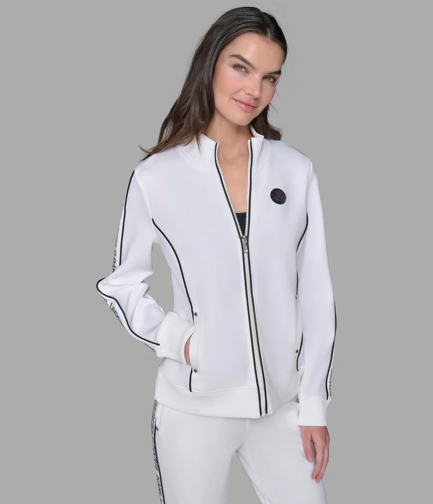 Trench Coat KARL LAGERFELD PARIS Women's Logo-Print Cinch-Sleeve