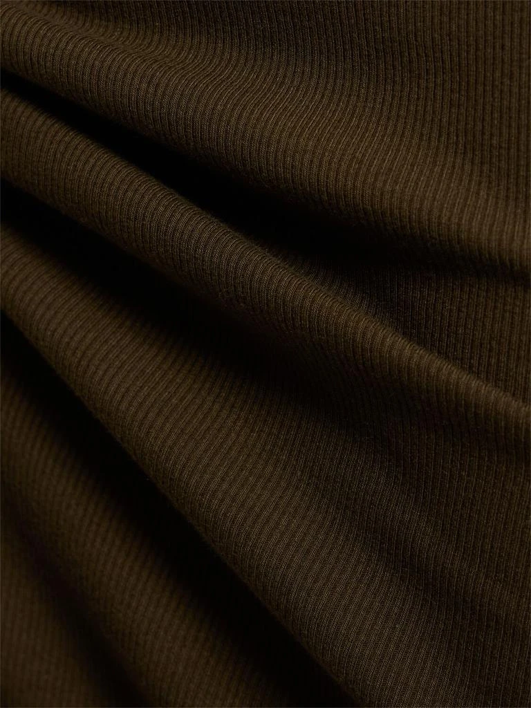 ÉTERNE Long Sleeve Jersey Crewneck Maxi Dress 3