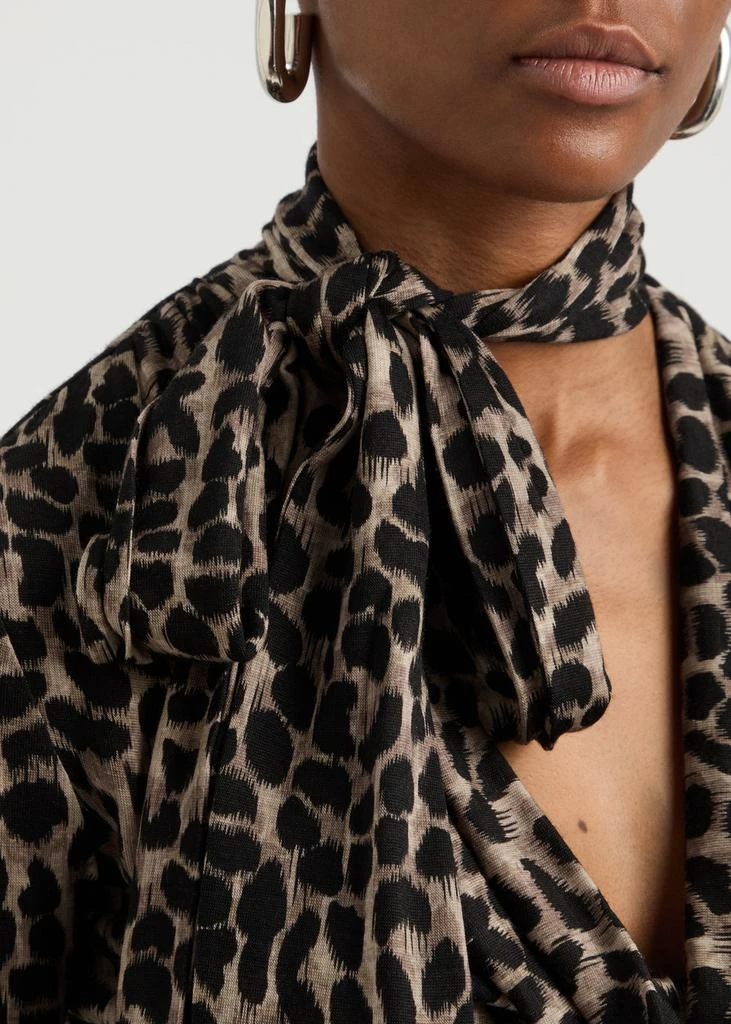 BLUMARINE Leopard-print wool top 5